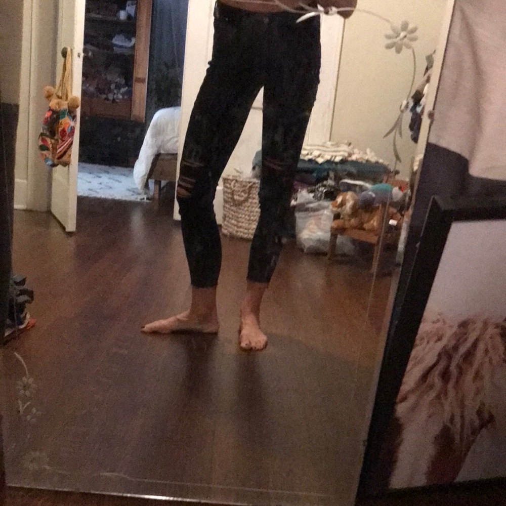 Old navy rockstar super skinny black Jean